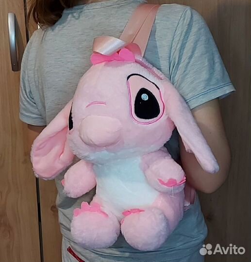 Мягкая игрушка-детский Рюкзак Стич (розовый)