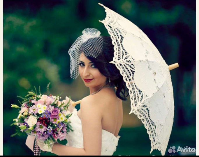 Зонт-трость свадебный. Аренда