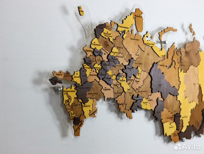 Деревянные карты мира