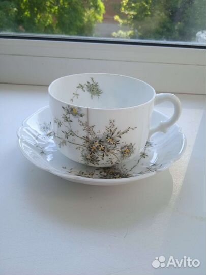 Чашка с блюдцем фабрики Гарднер в Москве