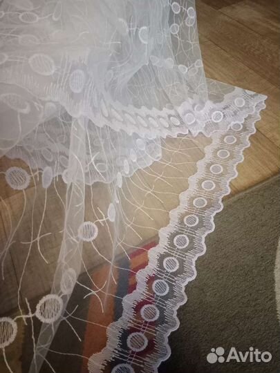 Тюль подшитый новый