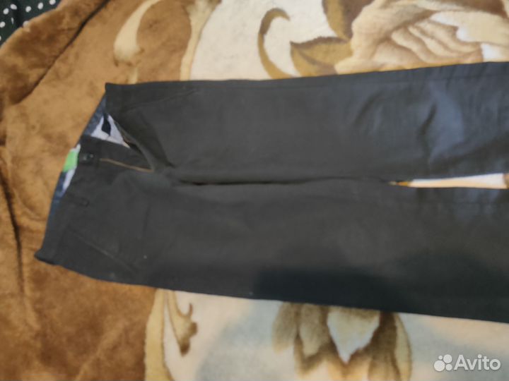 Брючки джинсы черные узкие