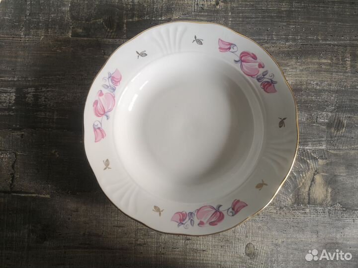 Суповые тарелки Рижский фарфоровый завод, 6 шт