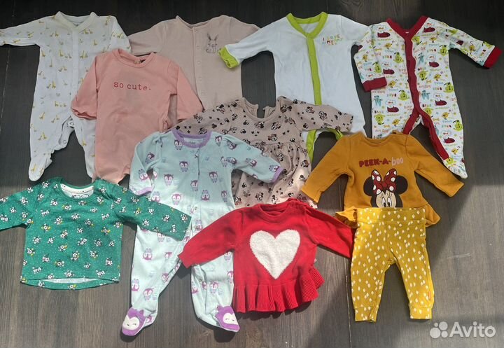 Фирменные вещи пакетом на девочку 0-3