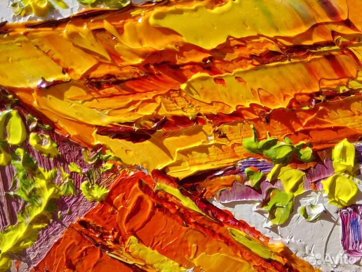 Картина Прованс Италия Морской пейзаж маслом 25х35