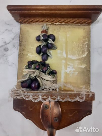 Полочка-крючок 2 и заготовки деревянные для ручек