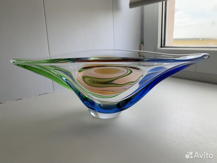 Ваза, фруктовница рапсодия богемия. Тяжелая