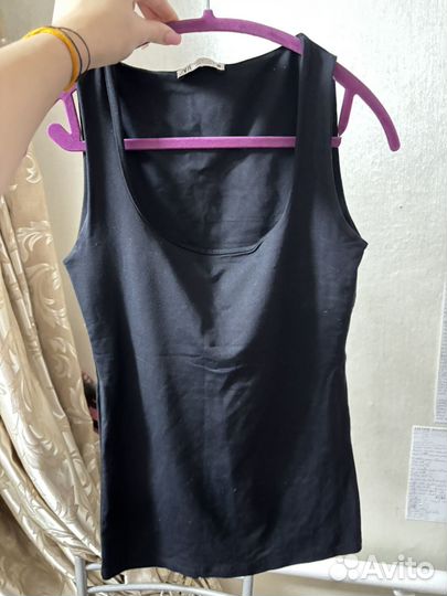 Черная майка zara