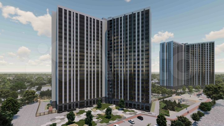 2-к. квартира, 93,3 м², 1/25 эт.