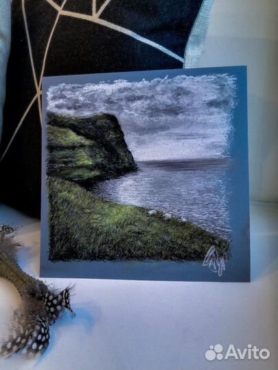 Картина пастель с рамкой