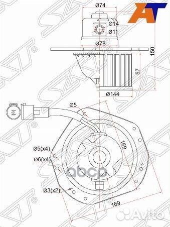 Мотор отопилеля салона daewoo nexia 96- ST-9616