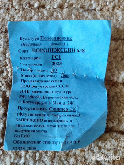 Семена подсолнечника