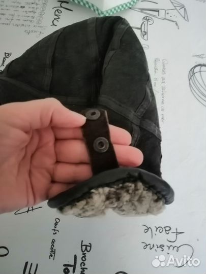 Шапка ушанка из овчины