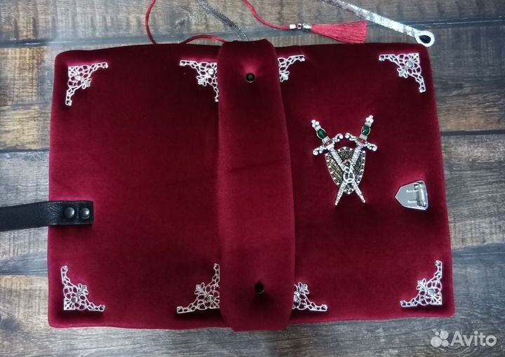 Блокнот бархатный с крафт листами