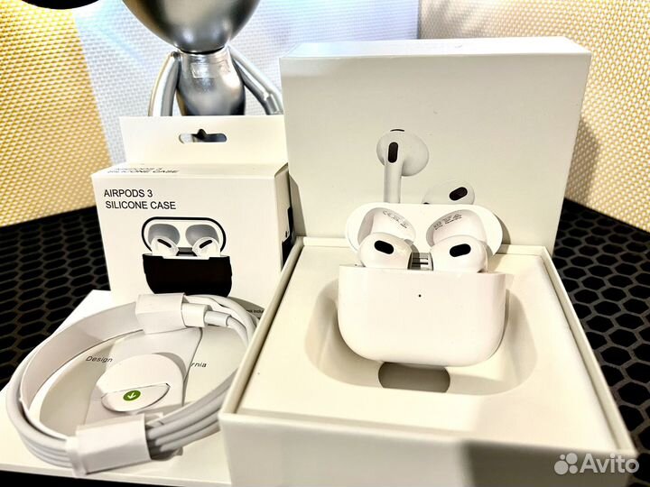 Air Pods 3 1:1 Orig.+чехол в подарок(новые)