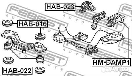Febest HM-damp1 Демпфер заднего дифференциала