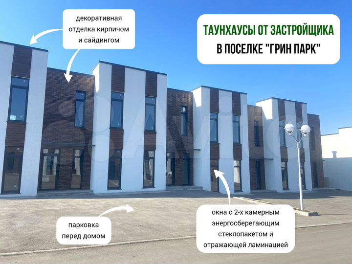 Таунхаус 123 м² на участке 2 сот.