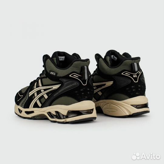 Кроссовки Asics Gel-Kayano 14 Mid Green Black with Fur (арт. 25764)