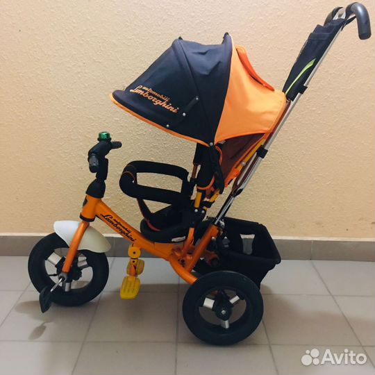 Детский трехколесный велосипед коляска