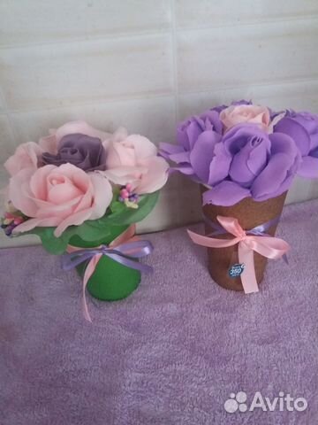 Букеты из мыльных роз