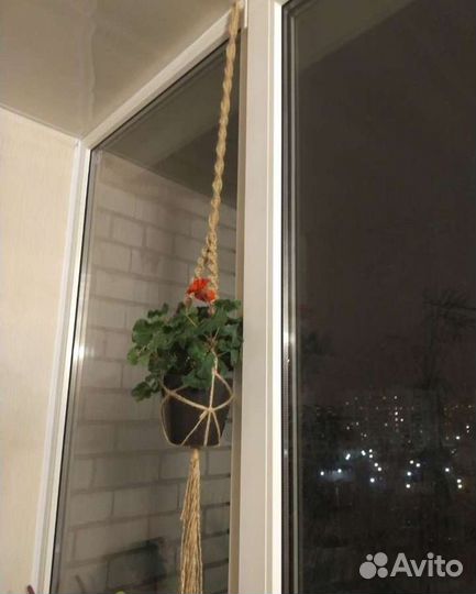 Кашпо, макраме, подвес для растений