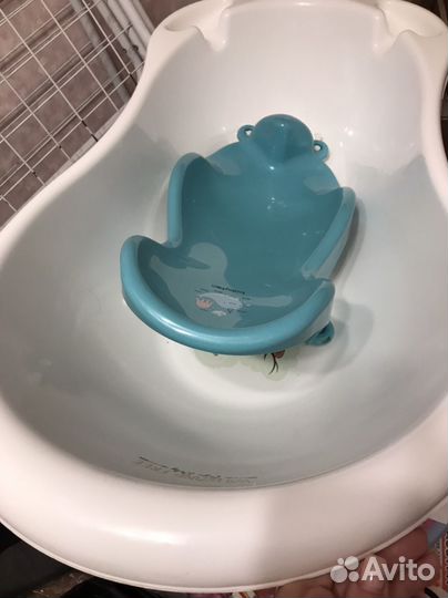 Ванночка для купания с термометром с горкой и кофш