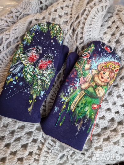 Варежки женские новые на подарок