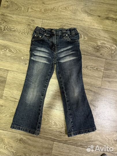 Джинсы детские, флисовая кофта с капюшоном