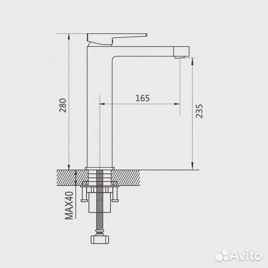 Смеситель для раковины Shevanik S6811H, черный