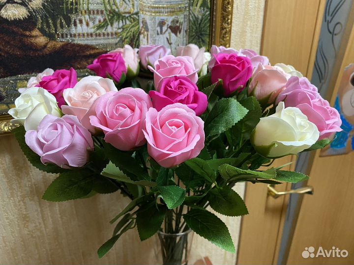 Букет из мыльных роз цвета на выбор