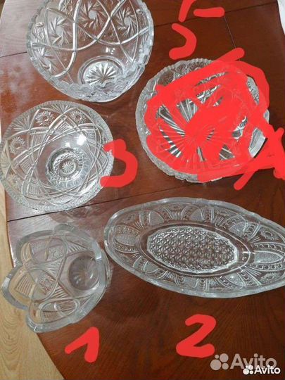 Хрустальная ваза салатница кружки вазы