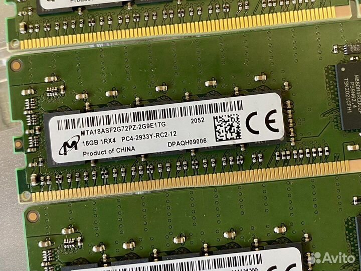 Серверная память micron DDR4 16gb 2933mhz ECC REG