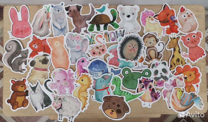 Наклейки животные мультяшные