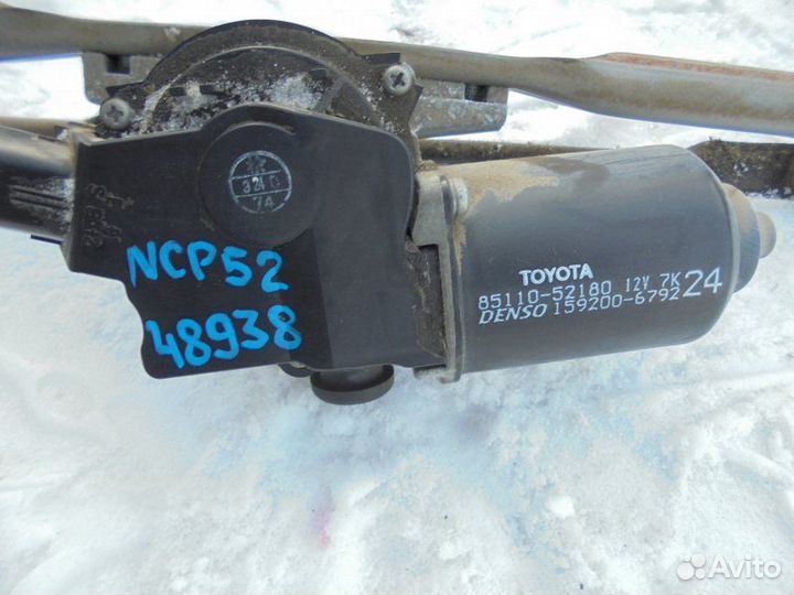 Мотор дворников Toyota Probox NCP52 1NZ-FNE 2008/8