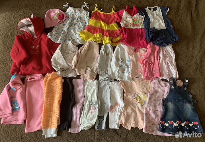 Вещи пакетом на девочку 74 80