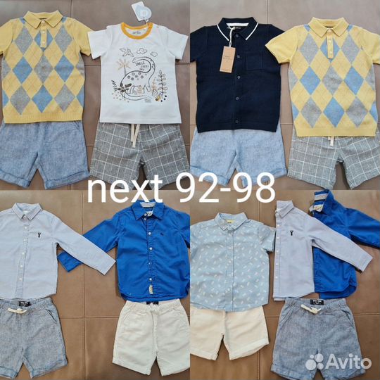 Рубашки,шорты,футболки поло Next 92 98