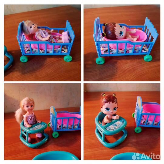 Мебель для кукол (Гостиная, ванная, детская)