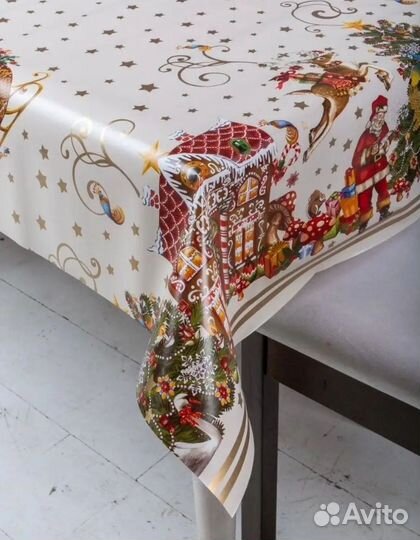 Новогодняя скатерть 240 на 140