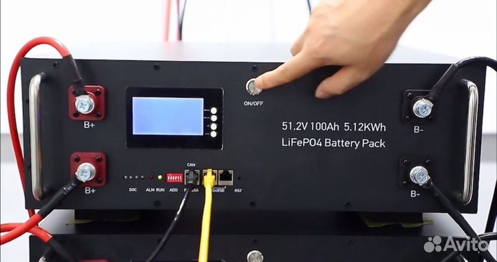 Аккумулятор lifepo4 51.2 100 AH 16S 100A