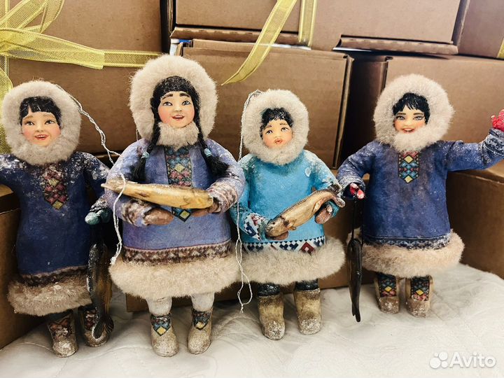 Ватные елочные игрушки СССР