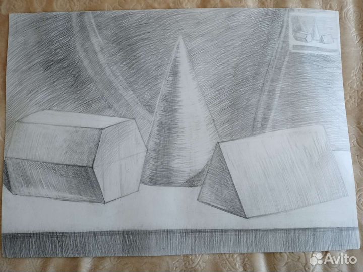 Картина Учебный натюрморт Графика Рисунок