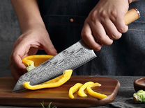 Кухонный шеф-нож Samurai из дамасской стали
