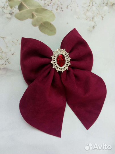 Бант из замши/Бант заколка