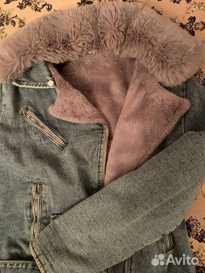 Джинсовая куртка утепленная женская