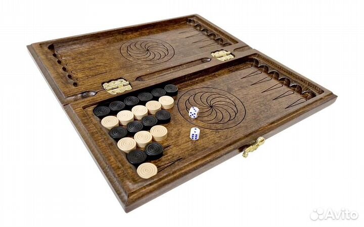 Шахматы + нарды резные 