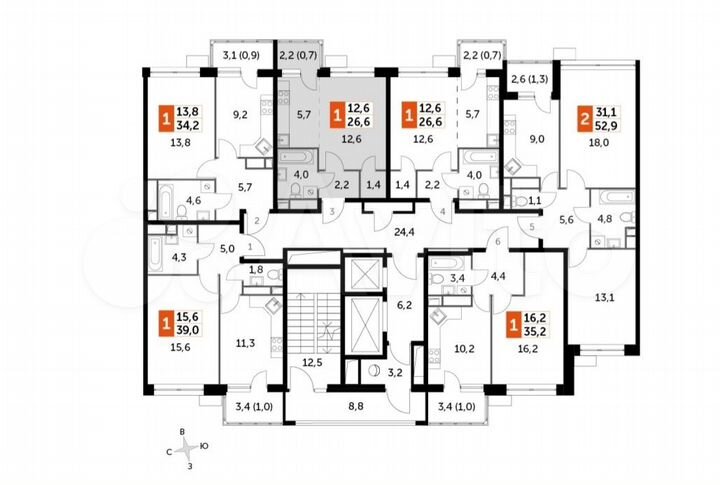 Квартира-студия, 26,6 м², 3/23 эт.