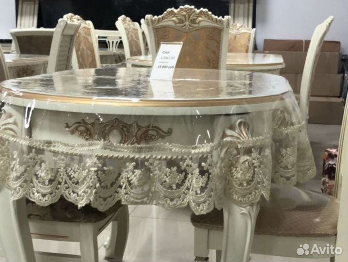 Силиконовая скатерть с кружевом (прозрачная)