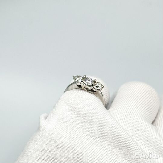 Золотое кольцо дорожка с бриллиантами 0,89ct 585