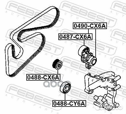 Ролик обводной mitsubishi lancer CY 2007- 0488