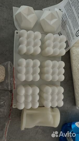 Соевый воск стеарин формы силиконовые фитили